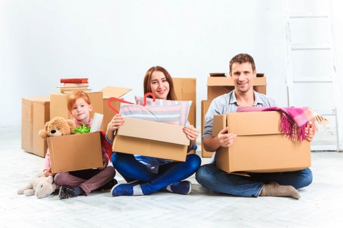 Moving van prepared for a student house move in Battersea