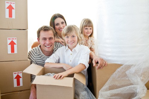 Packed boxes and storage options for Battersea removals