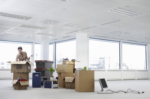 Packing and organizing items for a Battersea commercial move
