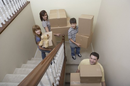 Team of Battersea removalists handling furniture and boxes